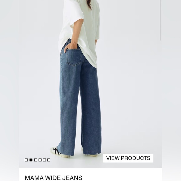 NWT • H&M Mama Wide/High rib Maternity Jean (Full Length) - Picture 8 of 10